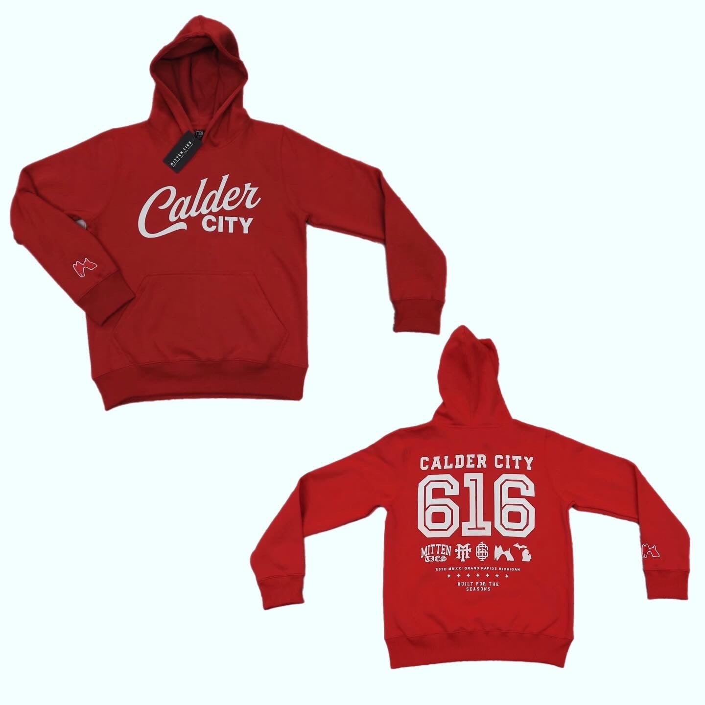 Calder city hoodie red