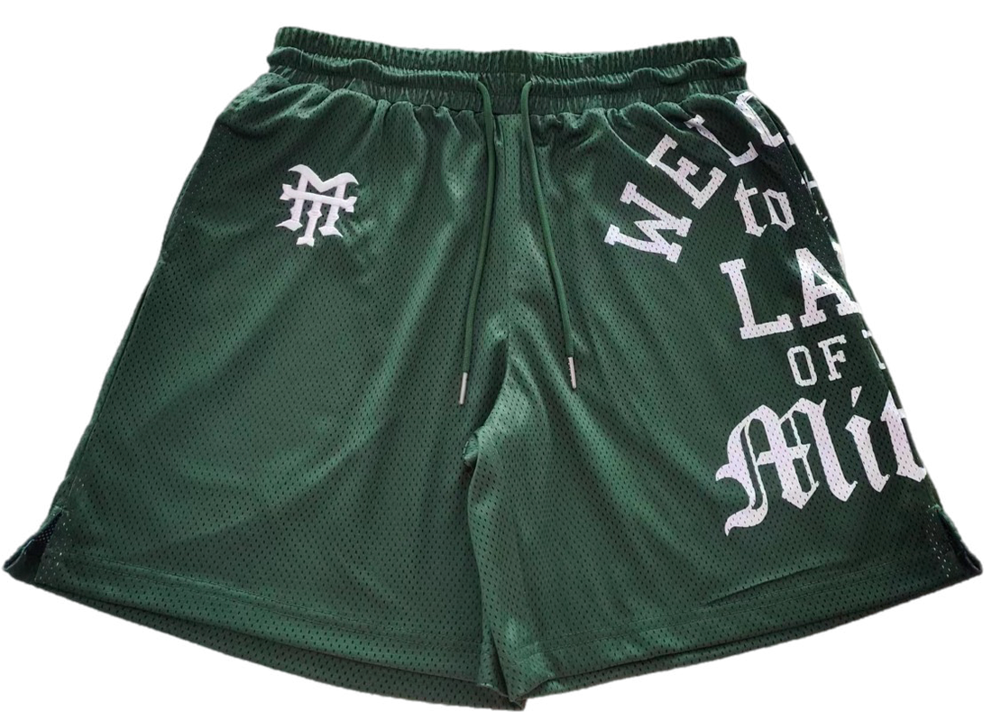 unisex green shorts